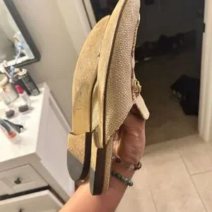 Gucci | Shoes | Gucci Raffia Princetown Mule Loafers Beige  display picture 3